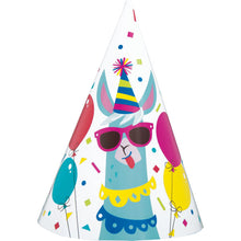 Load image into Gallery viewer, Llama Birthday Party Hats - 8ct
