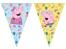 Load image into Gallery viewer, Peppa Triangle Flag Banner (9 Flags)
