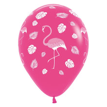 Load image into Gallery viewer, Pink Flamingo Tropical 12" Latex Balloons
