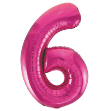 Load image into Gallery viewer, Pink Number 6 Shaped Foil Balloon 34&quot;
