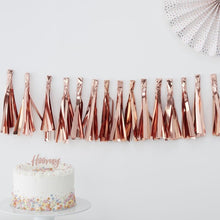 Load image into Gallery viewer, Ginger Ray - Rose Gold Tassel Garland
