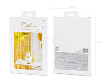 Load image into Gallery viewer, Gold Shimmer Curtain Backdrop
