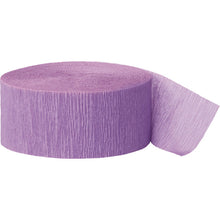 Load image into Gallery viewer, Lavender Crepe Streamer, 81 ft
