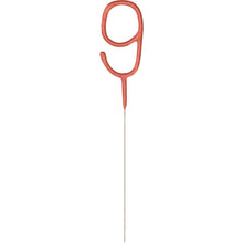 Load image into Gallery viewer, Birthday Rose Gold Glitz Number 9 Sparkler 7&quot;
