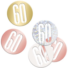 Load image into Gallery viewer, Birthday Rose Gold Glitz Number 60 Confetti, .5oz
