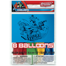 Load image into Gallery viewer, Justice League 12&quot; Latex Balloons, 8ct

