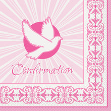 Load image into Gallery viewer, Pink Radiant Cross &quot;Confirmation&quot; Luncheon Napkins, 16ct
