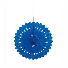 Load image into Gallery viewer, Royal Blue 16&quot; Tissue Paper Fan
