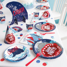 Load image into Gallery viewer, Shark Party Round 7&quot; Dessert Plates, 8ct
