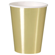 Load image into Gallery viewer, Gold Foil 12oz Paper Cups, 8ct - Foil Board

