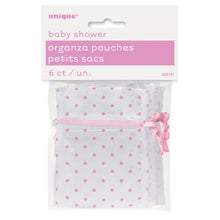 Load image into Gallery viewer, Pink Polka Dots Organza Favor Bags, 6ct
