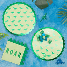 Load image into Gallery viewer, Paper Dinosaur Party Plates (8ct)
