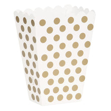 Load image into Gallery viewer, Gold Dots Treat Boxes, 8ct
