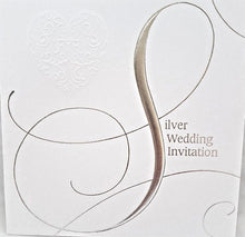 Load image into Gallery viewer, Silver Wedding Anniversary Invitations (6pk)
