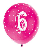 Load image into Gallery viewer, Number 6 12&quot; Latex Balloons, 5ct
