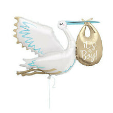 Load image into Gallery viewer, Stork Its A Boy Jumbo Foil Balloon - 62&quot;
