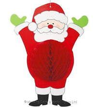 Load image into Gallery viewer, Santa Honeycomb Hanging Decoration 14"
