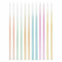 Load image into Gallery viewer, Tall Pastel Ombre Candles, 12 Pack

