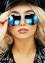 Load image into Gallery viewer, Aviator Specs, Blue Mirror, Silver
