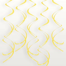 Load image into Gallery viewer, Yellow Plastic Swirls 8ct
