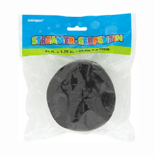 Load image into Gallery viewer, Black Crepe Streamer, 81 ft
