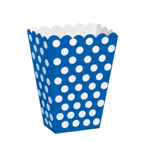 Load image into Gallery viewer, Royal Blue Dots Treat Boxes, 8ct
