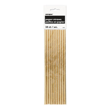 Load image into Gallery viewer, Gold Foil Paper Straws, 10ct
