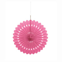 Load image into Gallery viewer, Hot Pink 16&quot; Tissue Paper Fan
