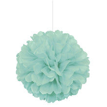 Load image into Gallery viewer, Mint 16&quot; Hanging Tissue Pom Pom
