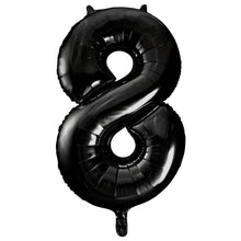 Load image into Gallery viewer, Black Number 8 Shaped Foil Balloon 34&quot;
