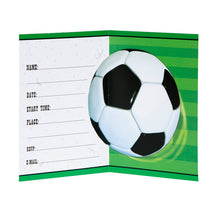 Load image into Gallery viewer, 3D Soccer Invitations, 8ct
