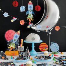 Load image into Gallery viewer, Outer Space Round 9&quot; FSC Dinner Plates, 8ct (Plastic Free)
