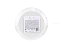 Load image into Gallery viewer, White Rose Gold Dotted Plates - 18cm
