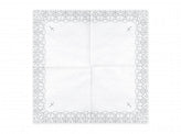 Load image into Gallery viewer, Silver Cross Napkins With Silver Trim, 20pc
