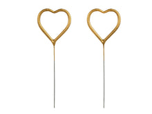 Load image into Gallery viewer, Gold Heart Sparklers - 2pcs
