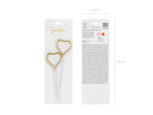 Load image into Gallery viewer, Gold Heart Sparklers - 2pcs
