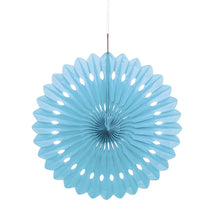 Load image into Gallery viewer, Powder Blue 16&quot; Tissue Paper Fan
