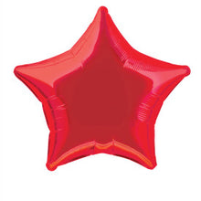 Load image into Gallery viewer, Red Solid Star Foil Balloon 20&quot;
