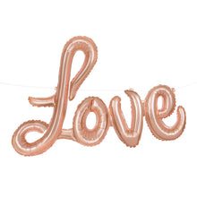 Load image into Gallery viewer, Rose Gold Love Foil Letter Balloon Banner Kit
