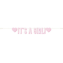 Load image into Gallery viewer, Pink &quot;It&#39;s a Girl&quot; Letter Banner
