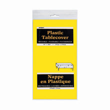 Load image into Gallery viewer, Sunflower Yellow Solid Rectangular Plastic Table Cover, 54&quot;x108&quot;
