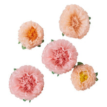 Load image into Gallery viewer, Tissue Paper Flower Decorations, 5 pack
