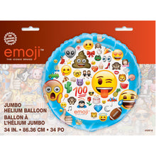 Load image into Gallery viewer, Emoji Giant Round Foil Balloon 34&quot;, Packaged
