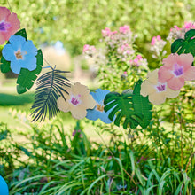 Load image into Gallery viewer, Hawaiian Palm Leaf and Hibiscus Flower Tropical Party Garland Decoration
