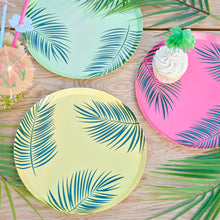 Load image into Gallery viewer, Hawaiian Tiki Palm Leaf Printed Paper Plates -I’m eco friendly
