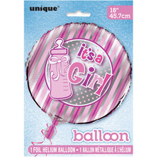 Load image into Gallery viewer, It&#39;s A Girl Bottle Round Foil Balloon 18&quot;, Packaged
