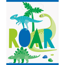 Load image into Gallery viewer, Blue &amp; Green Dinosaur Loot Bags, 8ct
