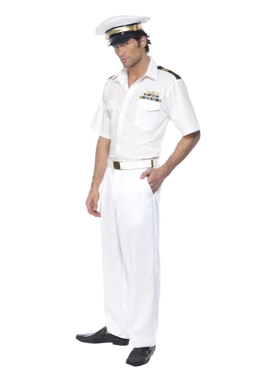 Navy Officer with Hat Top Gun Costume
