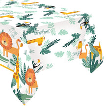 Load image into Gallery viewer, Get Wild Animal Safari Paper Party Table Cover
