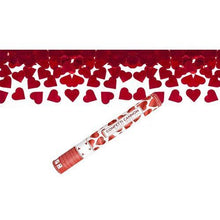 Load image into Gallery viewer, Heart Shaped Foil Confetti Cannon, Red, 40cm
